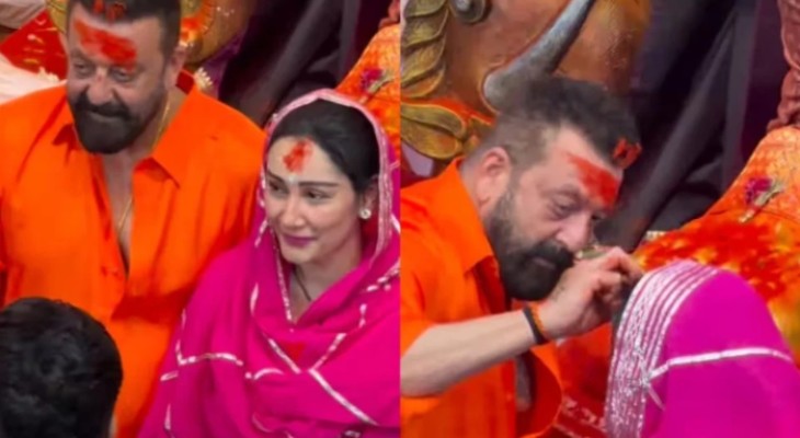 মান্যতার কপালে সিঁদুর পরিয়ে আলোচনায় সঞ্জয় দত্ত